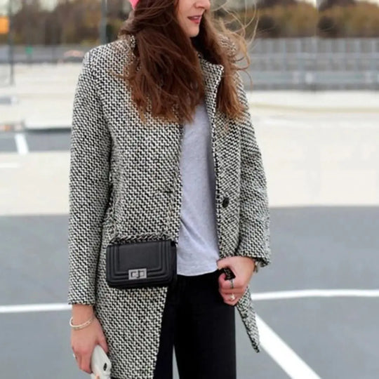 Jenny - Cappotto lungo in pied-de-poule