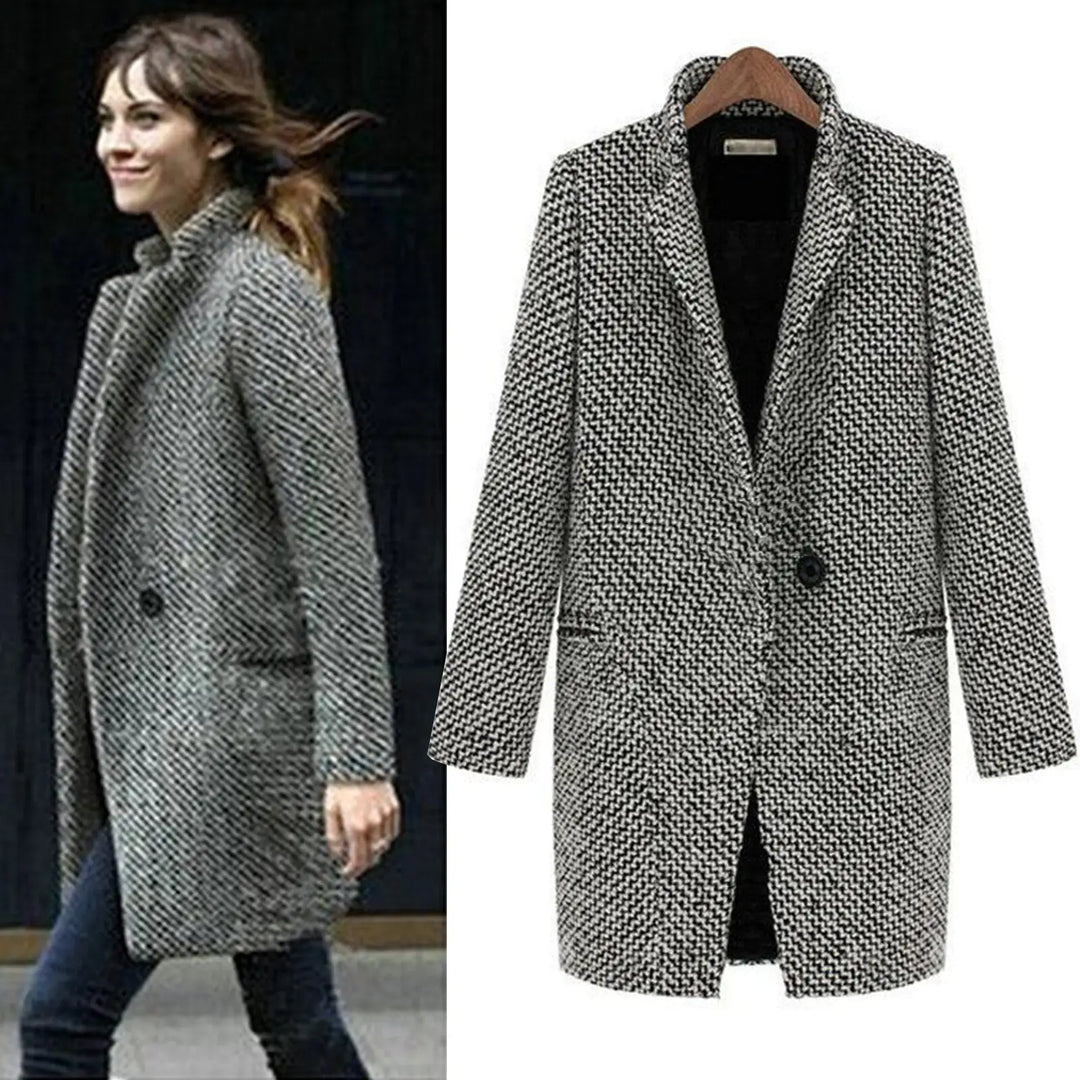 Jenny - Cappotto lungo in pied-de-poule