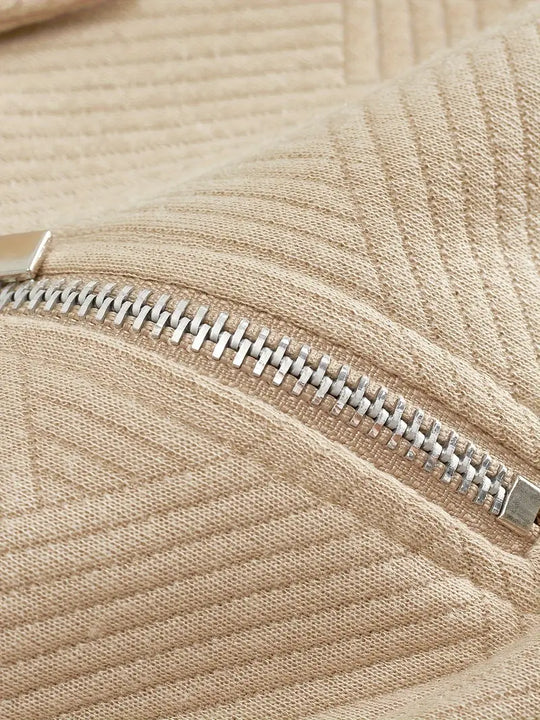 Oscar - Maglione con zip geometrica vintage