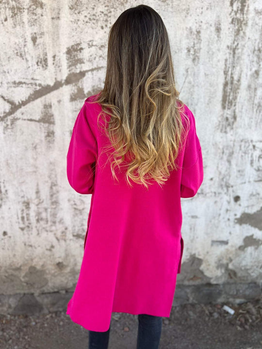 Giacca casual a maniche lunghe con zip a girocollo